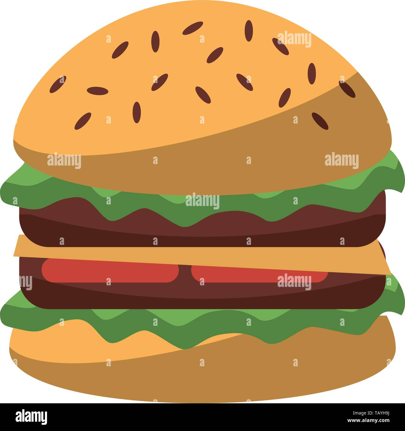 Hamburger fast food cartoon isolated Stock Vector Image & Art - Alamy