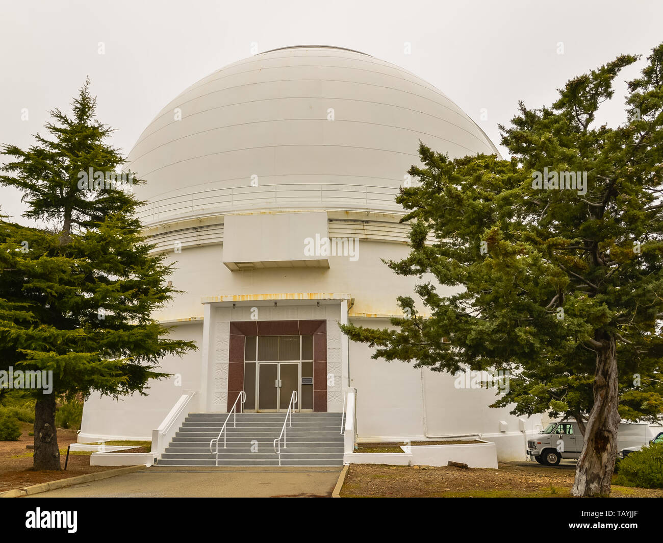 Dome that houses the 120-inch Shane telescope at Lick Observatory - Mount Hamilton, San Jose, CA Stock Photo