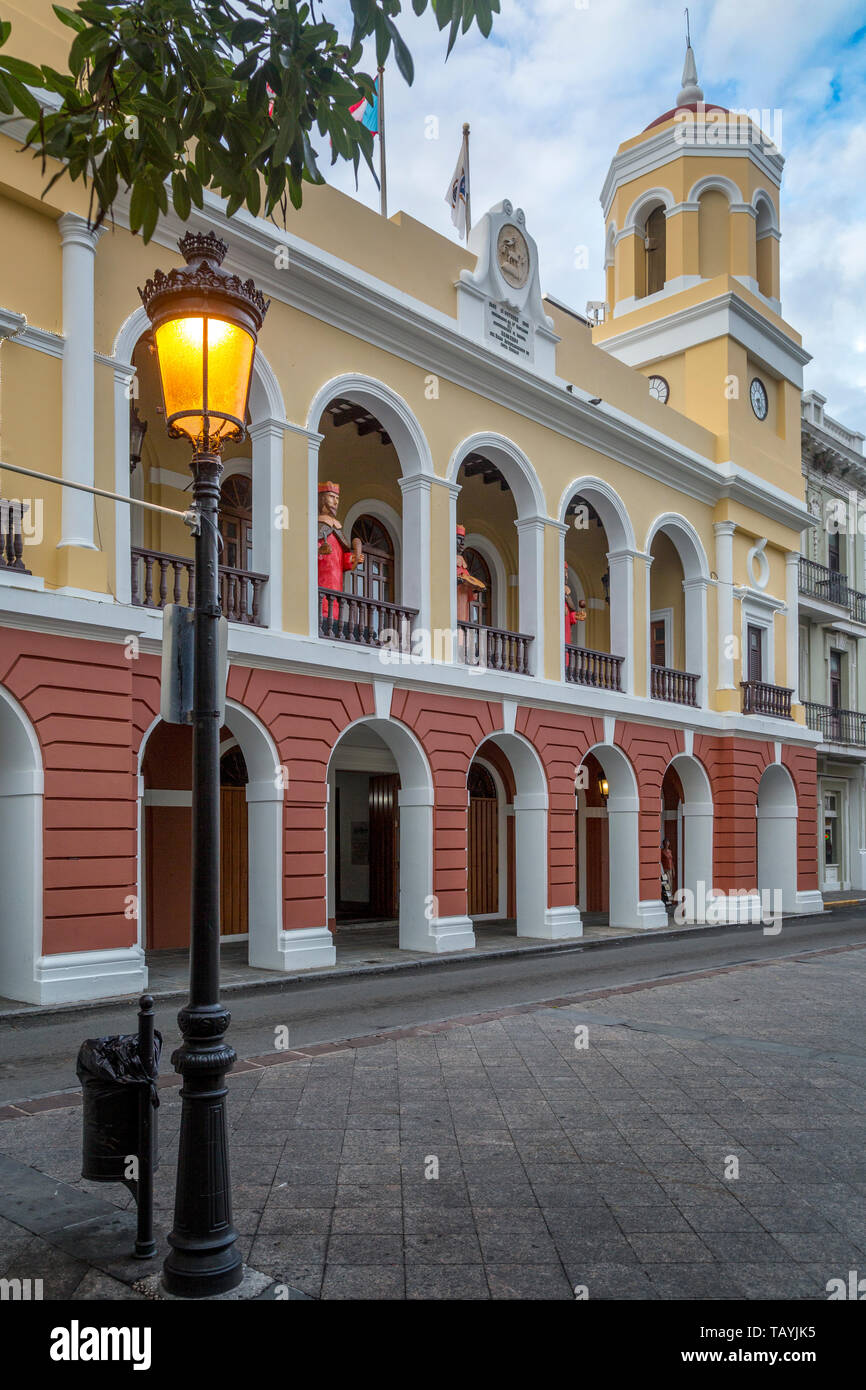 City Hall Building at Plaza de Armas, San Juan, Puerto Rico Stock Photo