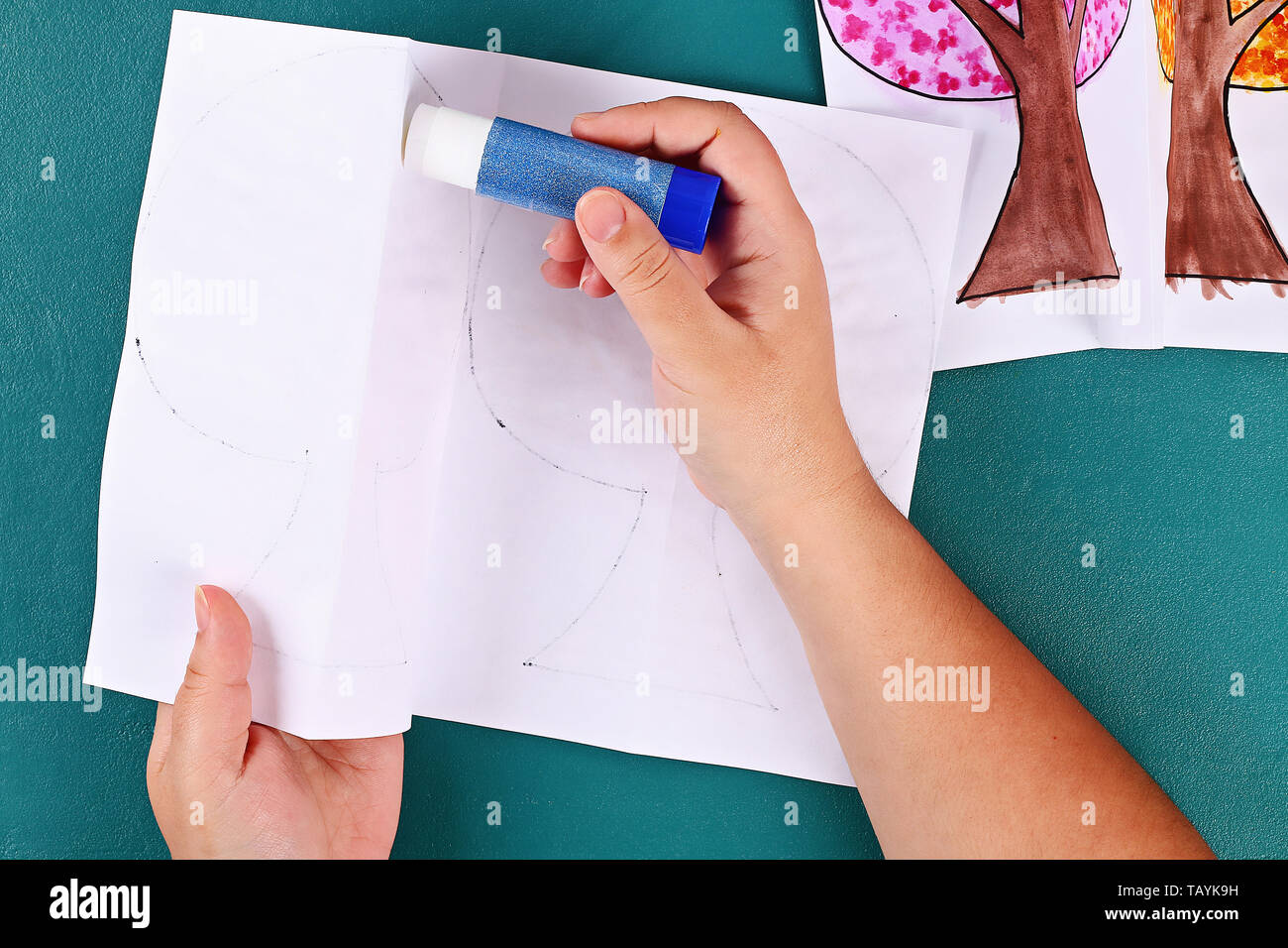 13 Diy paper tree four seasons summer, autumn, winter, spring. Tree 4 ...