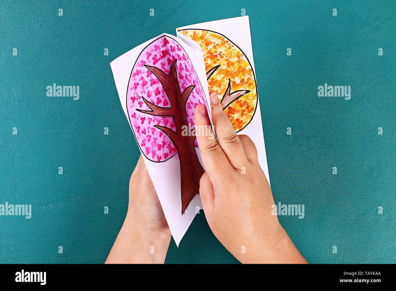 14 Diy paper tree four seasons summer, autumn, winter, spring. Tree 4 ...