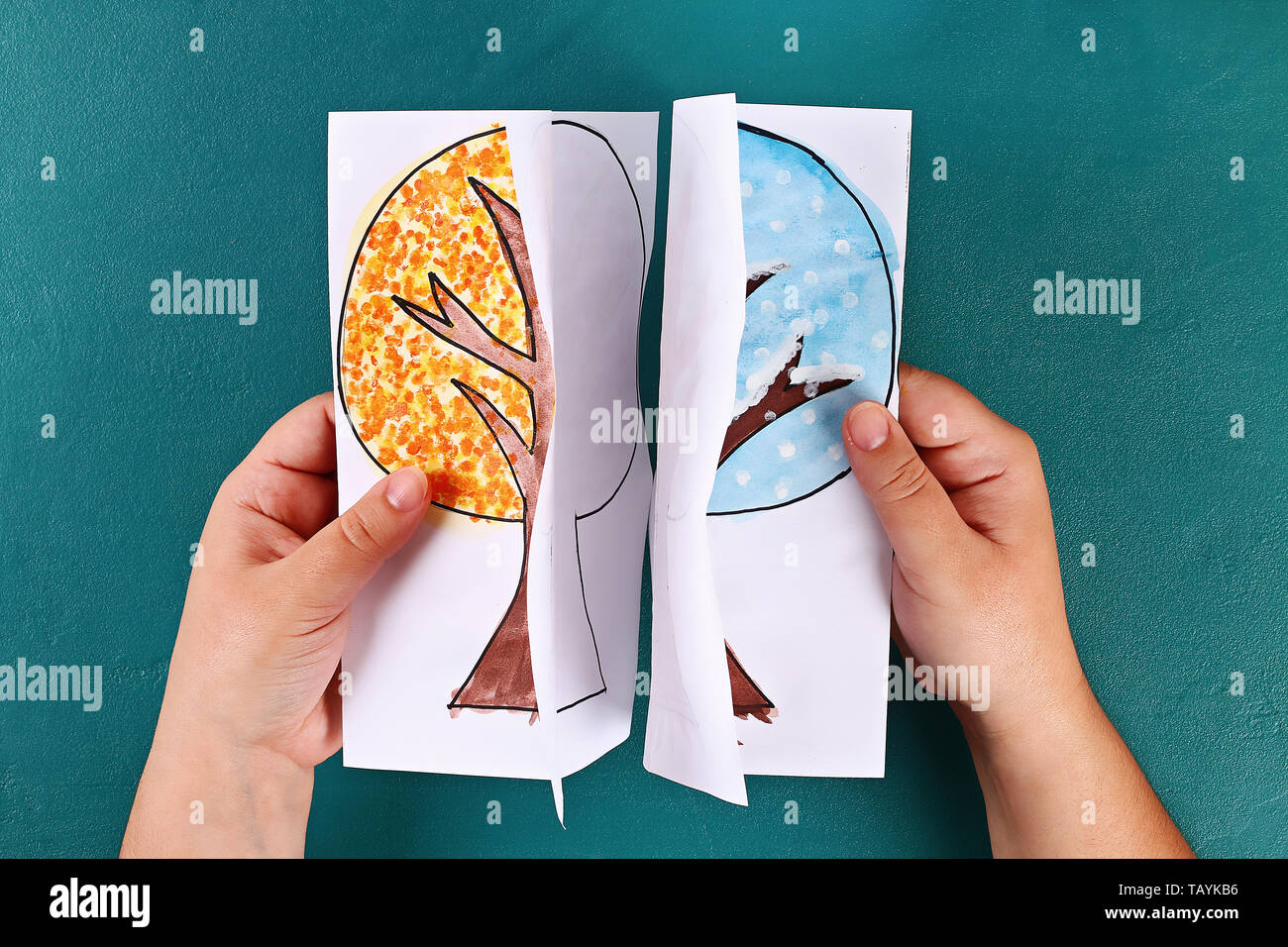 15 Diy paper tree four seasons summer, autumn, winter, spring. Tree 4 ...