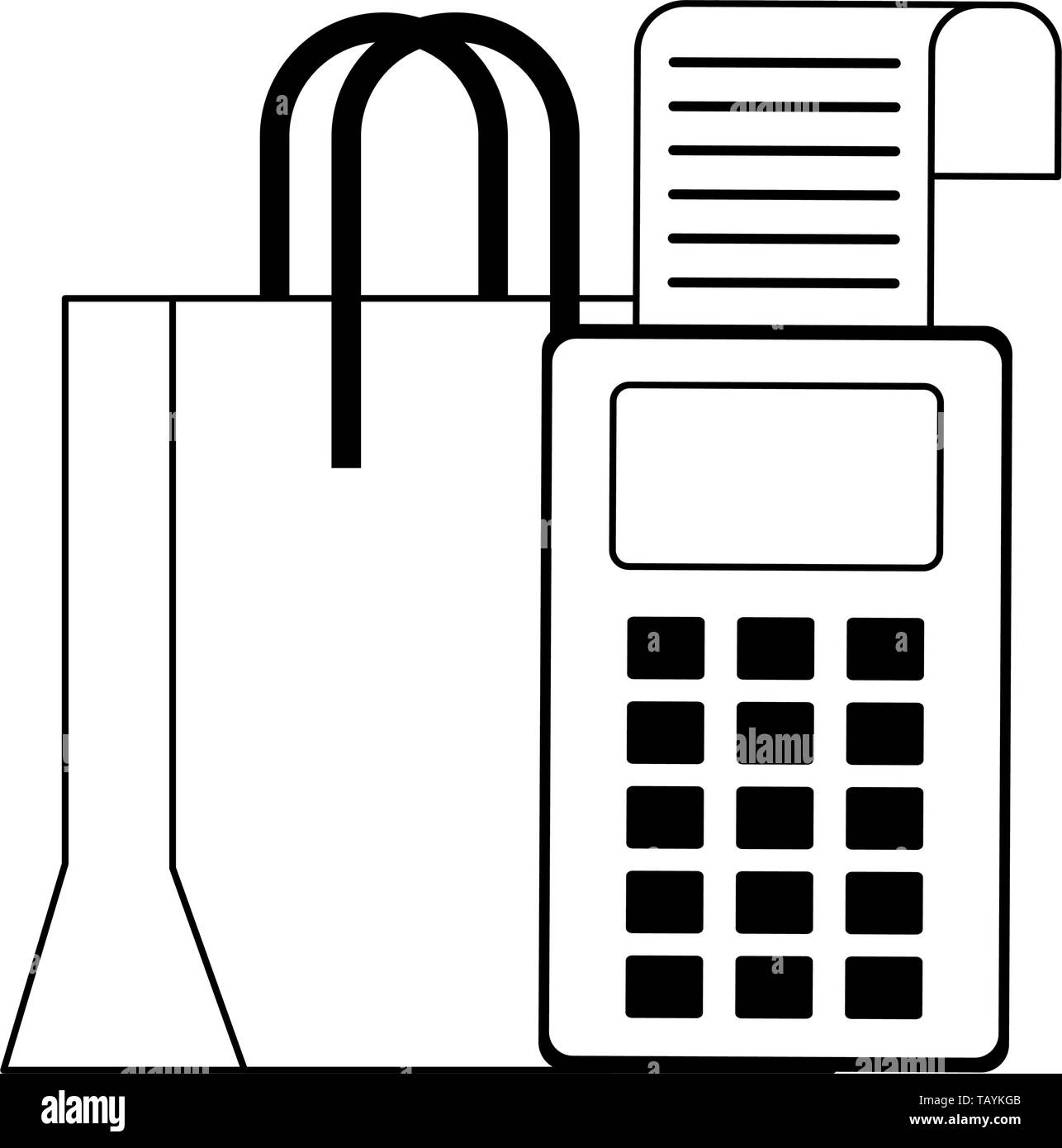 Shopping and sales symbols in black and white Stock Vector Image & Art ...