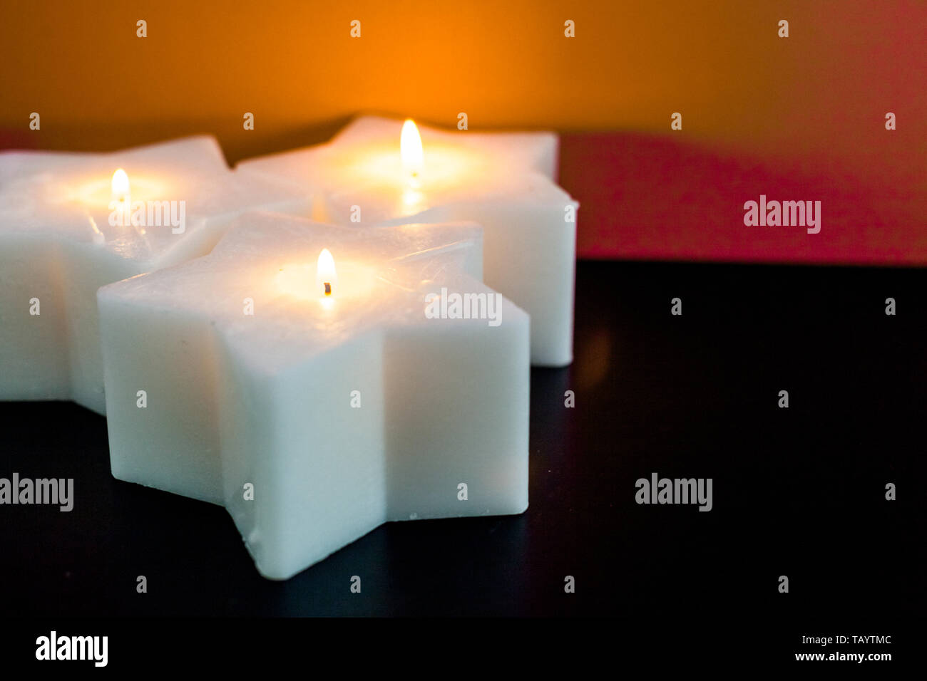 Star shaped candles Stock Photo Alamy