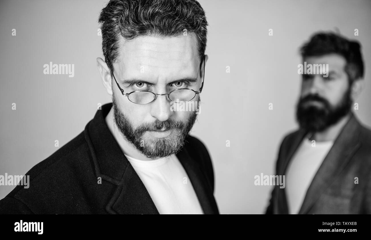 Wearing glasses may really mean you are smarter. Man handsome bearded