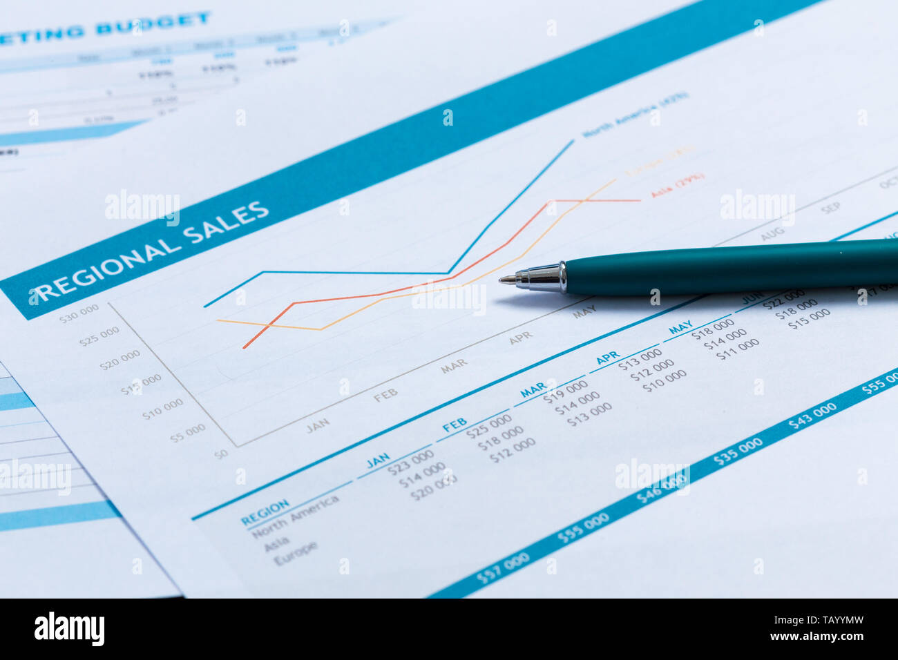 financial graph and chart Stock Photo - Alamy