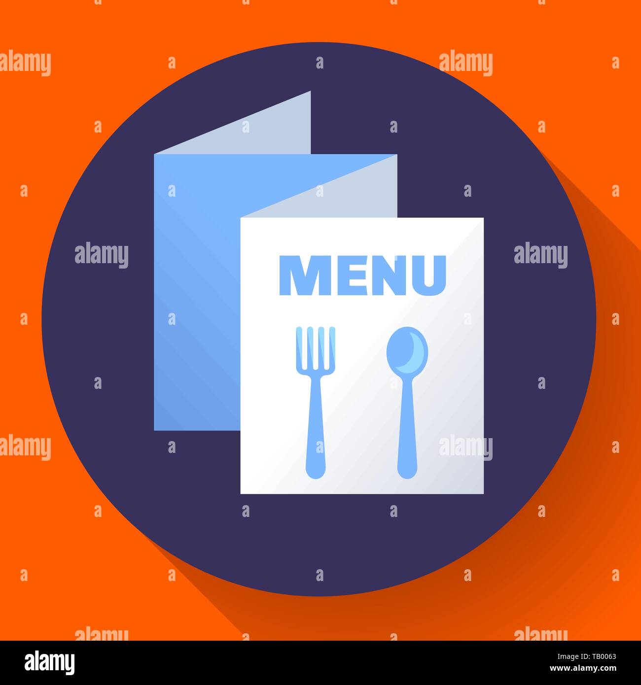 Three-fold menu icon template flat style vector Stock Vector Image ...