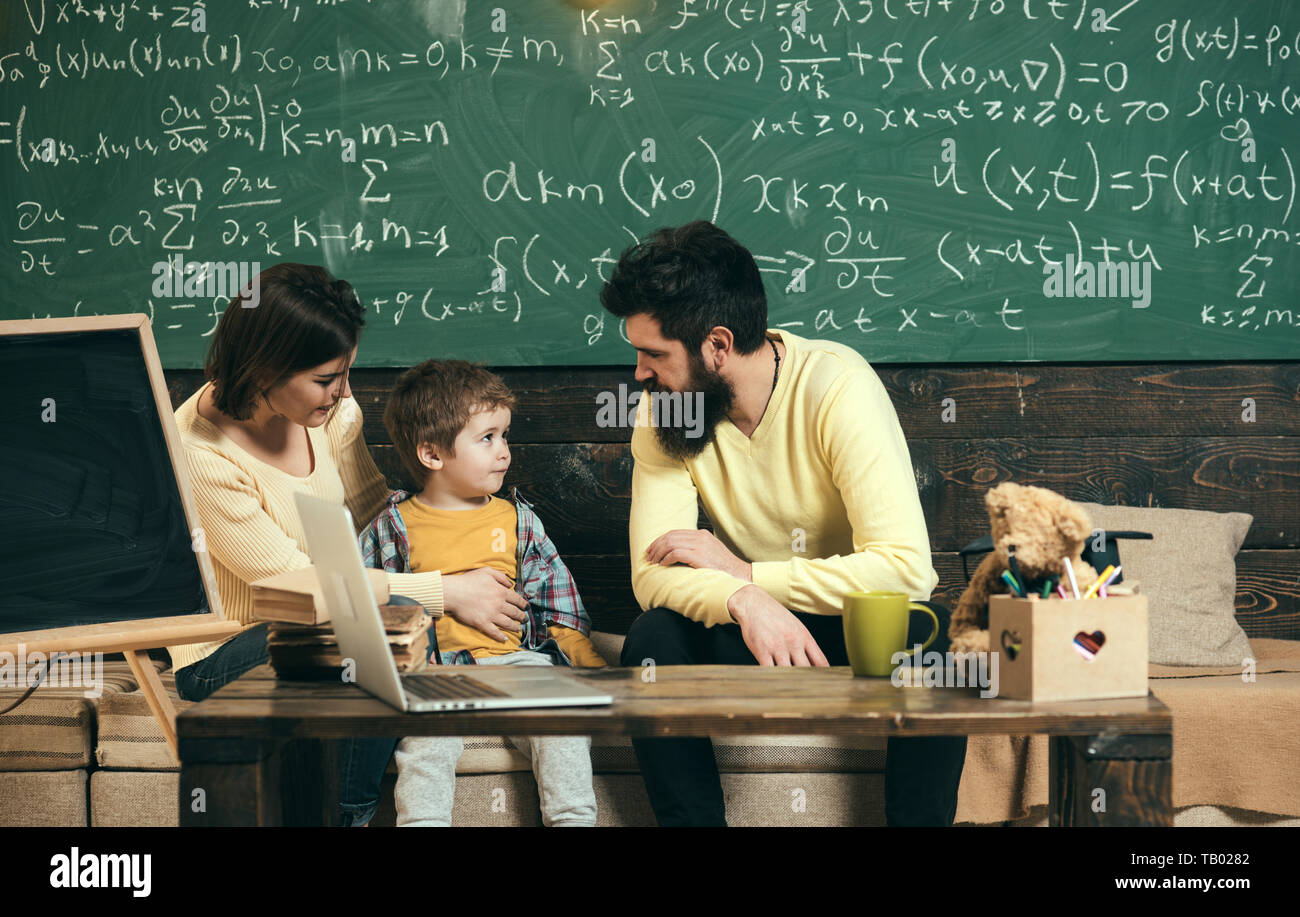 School psychologist concept. School psychologists work with child in