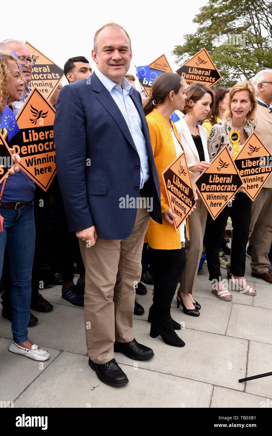 Ed Davey, MP for Kingston and Surbiton was joined by activists and the