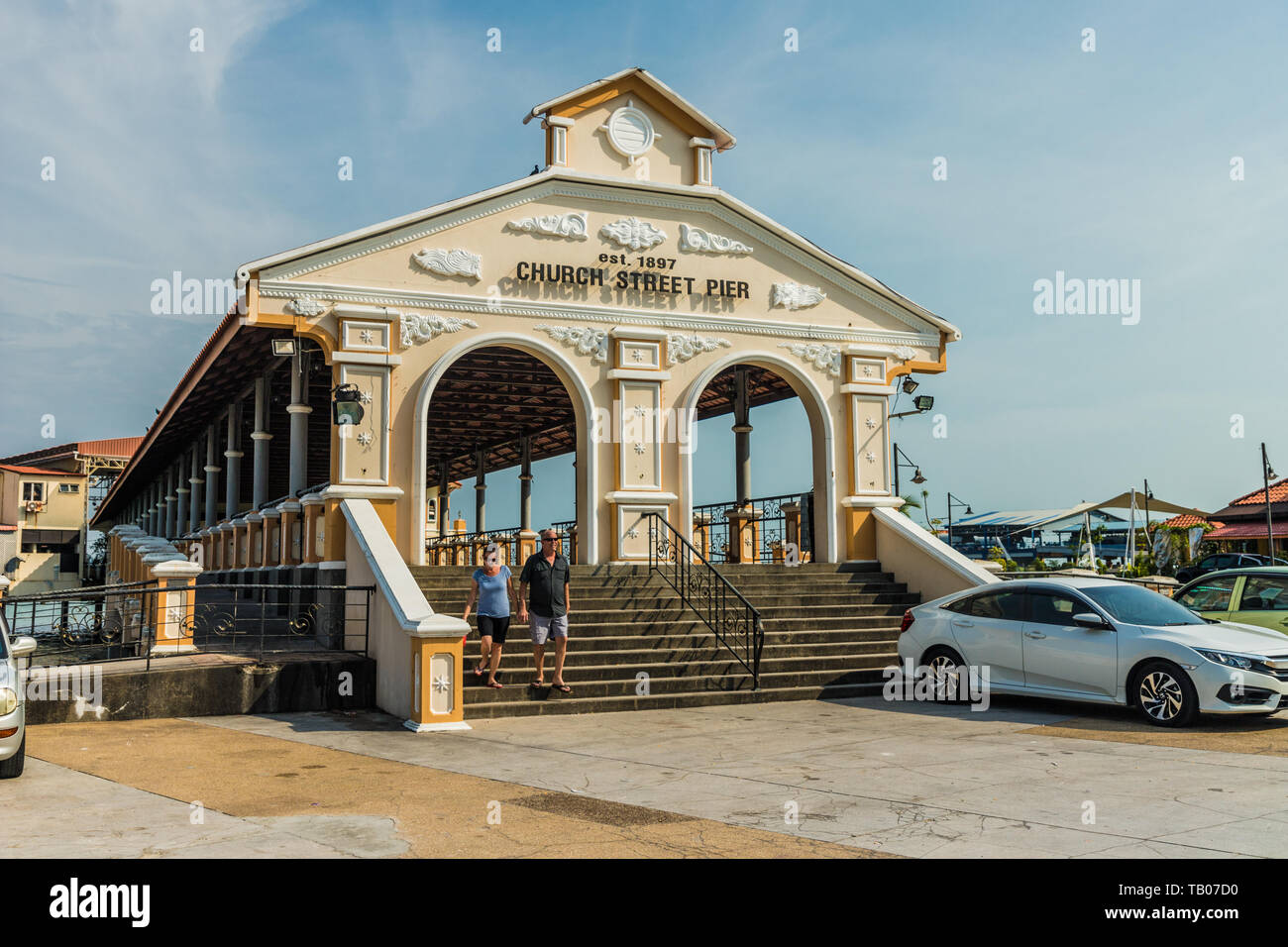 A typical view in George town in Malaysia Stock Photo