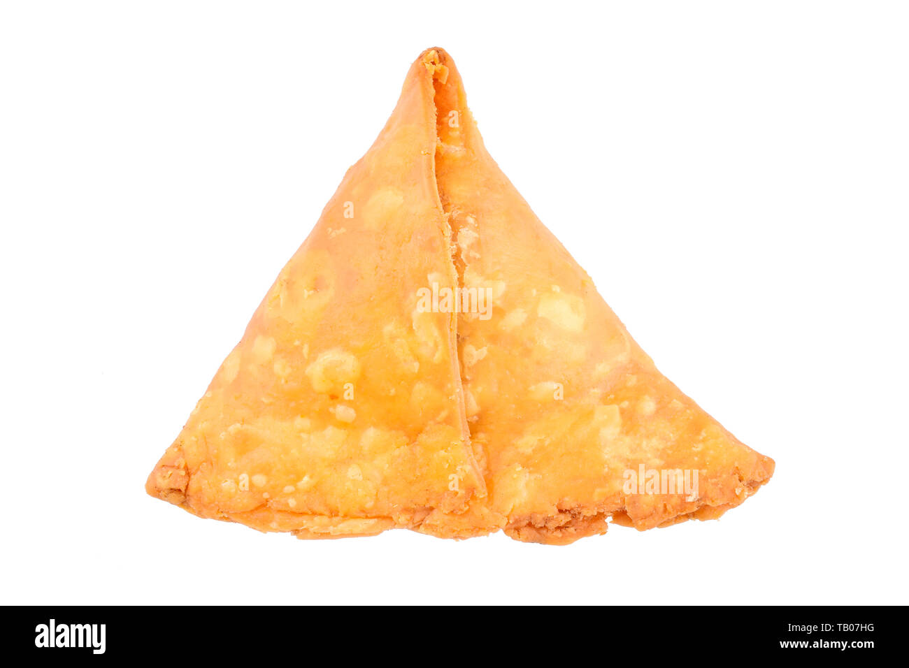 Homemade Samosa  isolated on white background, selective focus Stock Photo
