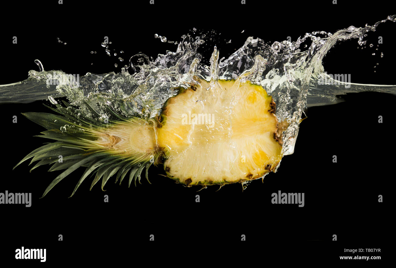 Pineapple Juice Splash Stock Photos & Pineapple Juice Splash Stock