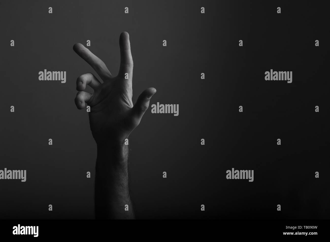 Hand gesture Black and White Stock Photos & Images - Alamy