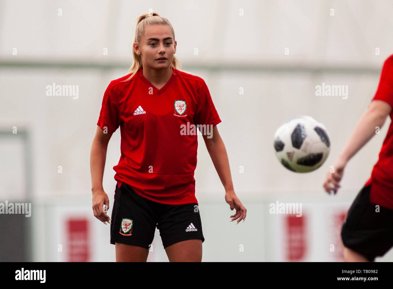 Wales Women training session at USW Sports Park ahead of next week's international match against New Zealand. Lewis Mitchell/YCPD. Stock Photo