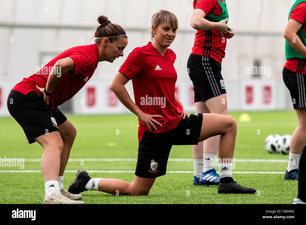 Wales Women training session at USW Sports Park ahead of next week's international match against New Zealand. Lewis Mitchell/YCPD. Stock Photo