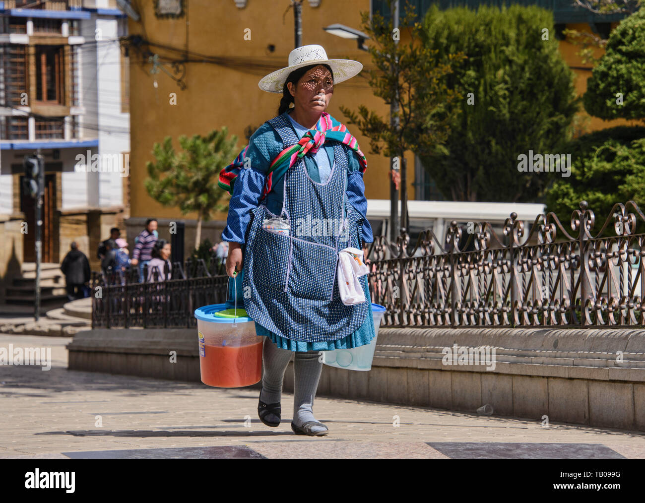 Cholita, Potosí, Bolivia Stock Photo
