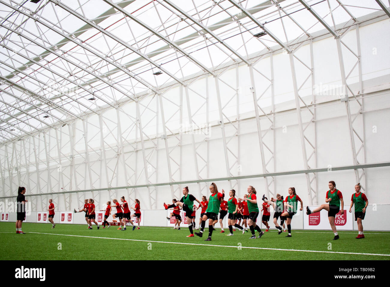 Wales Women training session at USW Sports Park ahead of next week's international match against New Zealand. Lewis Mitchell/YCPD. Stock Photo