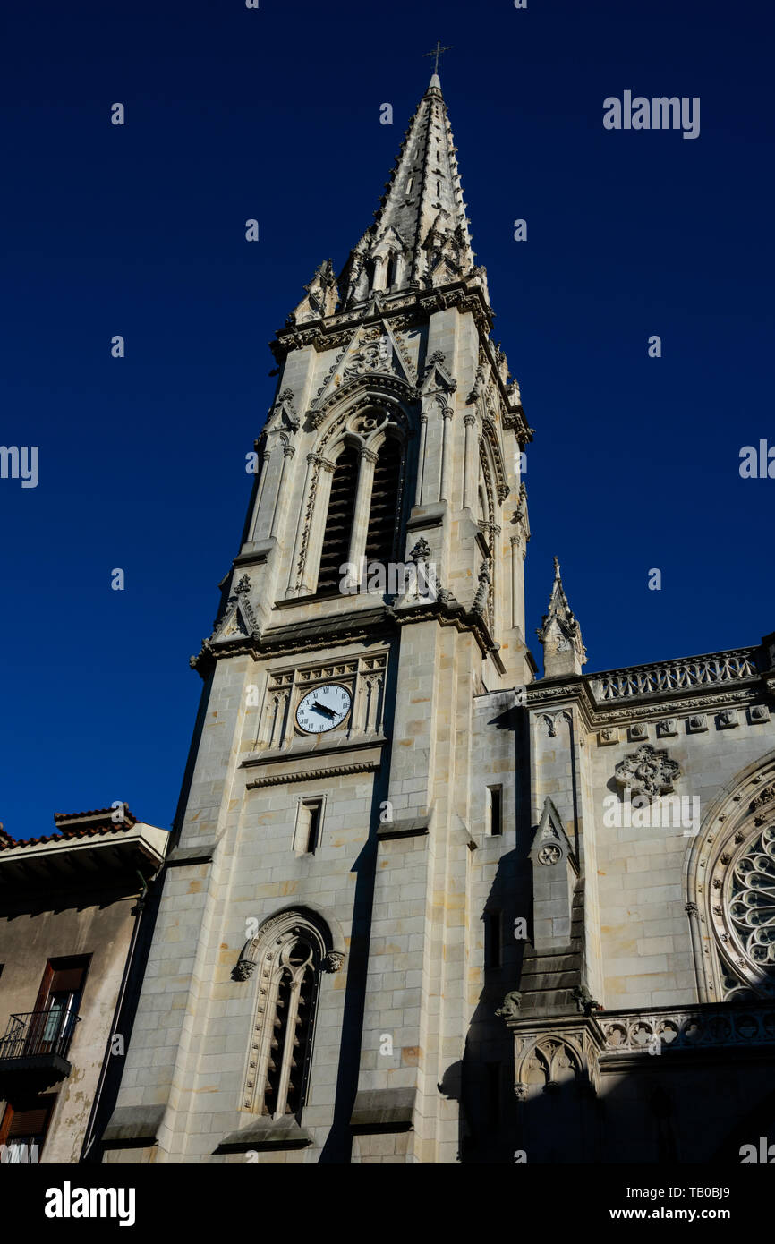 Bilbao Cathedral (Catedral de Santiago de Bilbao) a Roman Catholic church in the city of Bilbao, Spain Stock Photo