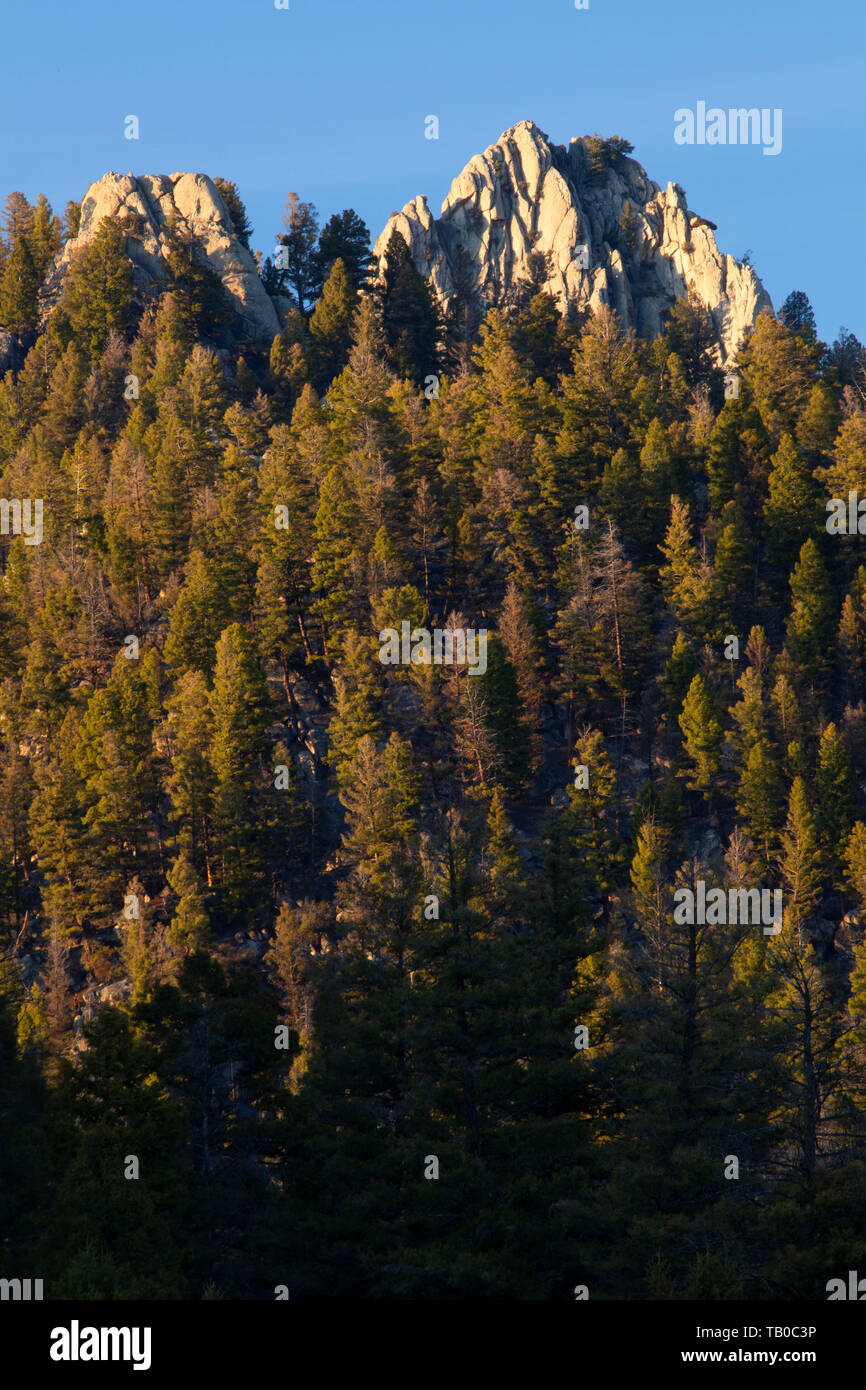 Outcrop spire, Humbug Spires Wilderness Study Area, Montana Stock Photo