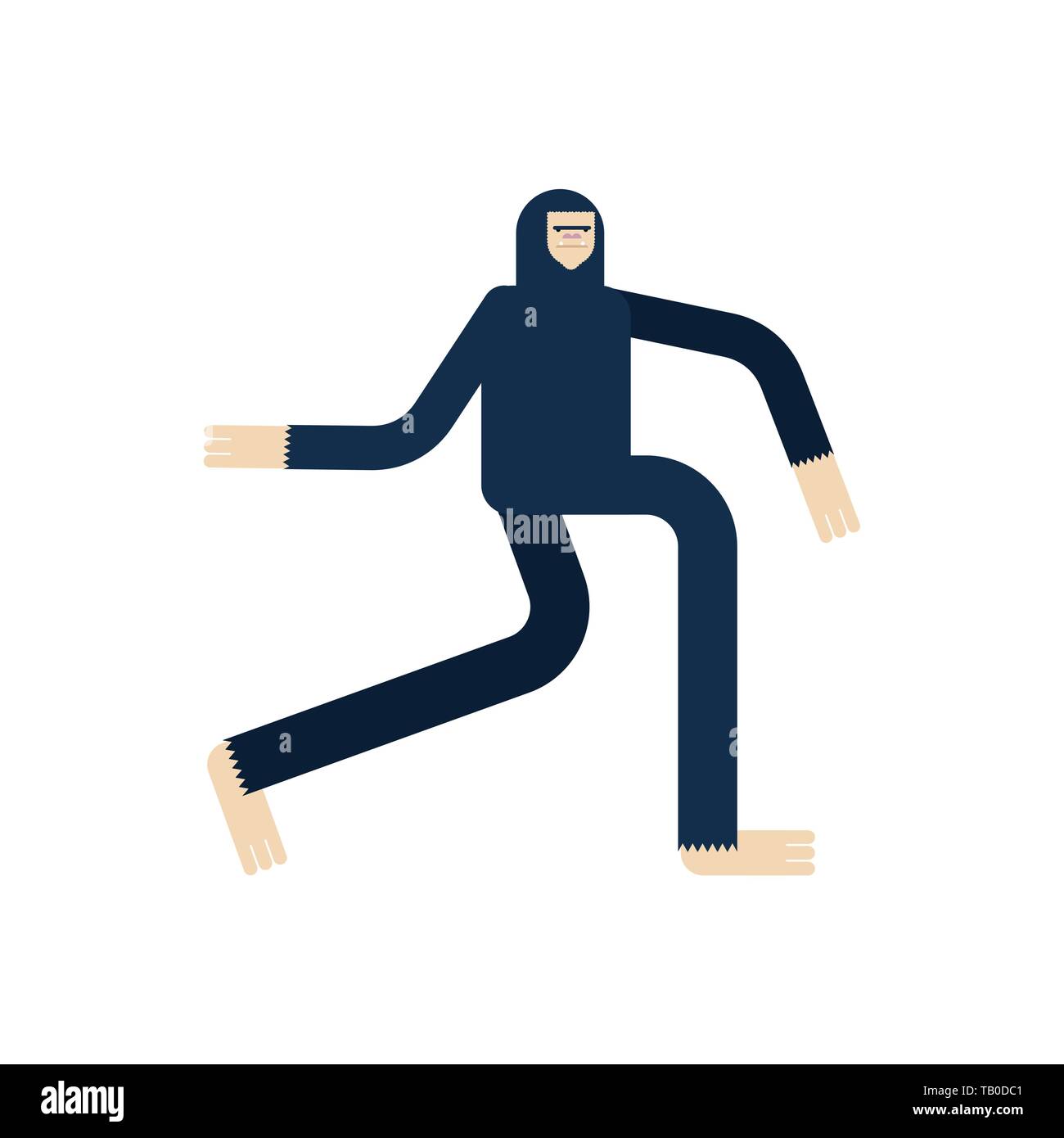 Bigfoot isolated. Yeti walking. Snow man vector illustration. Sasquatch ...