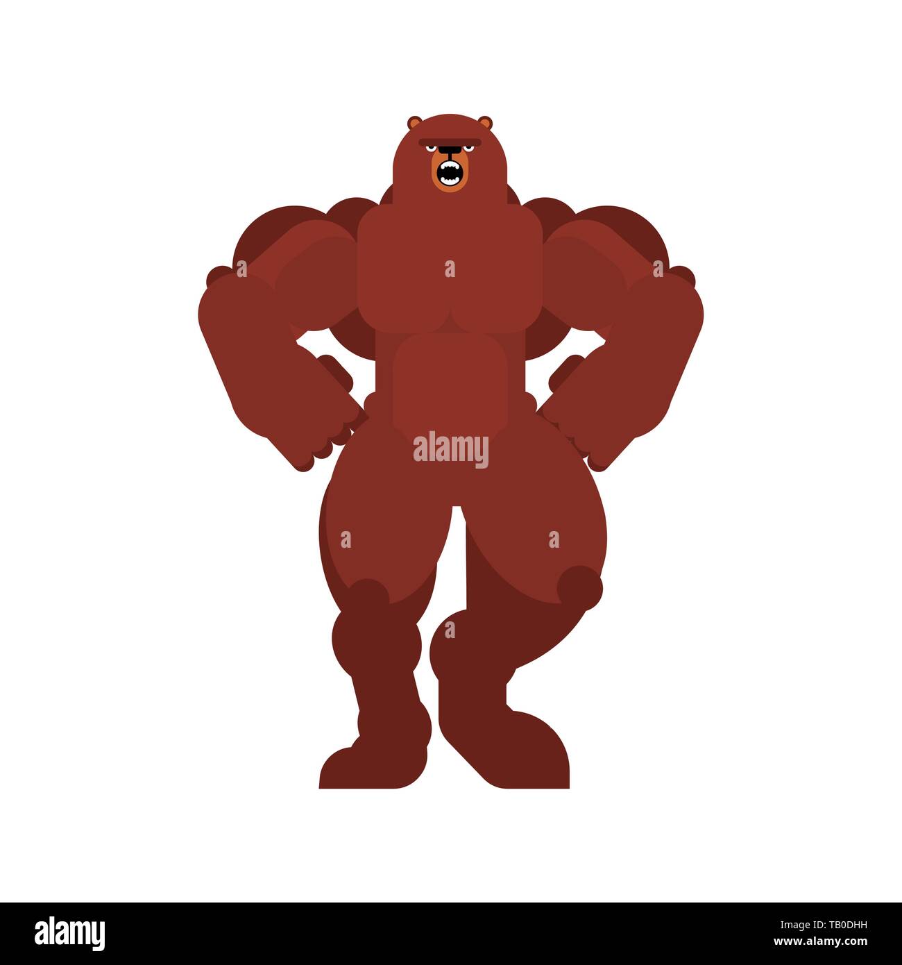 Strong bear. Powerful Grizzly. animal bodybuilder. hard beast Stock Vector  Image & Art - Alamy