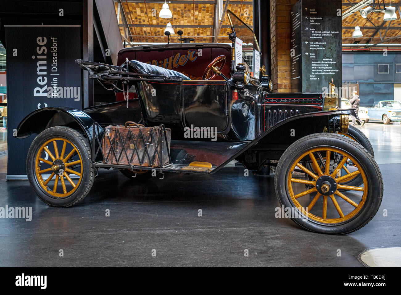 BERLIN - MAY 11, 2019: Vintage car Ford T Runabout, 1916. 32th Berlin-Brandenburg Oldtimer Day. Stock Photo