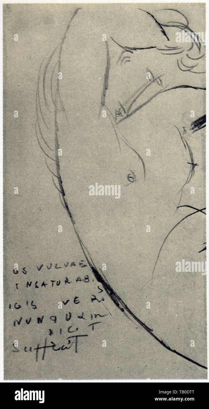 amedeo-modigliani-femme-nue-1917-crayon-stock-photo-alamy