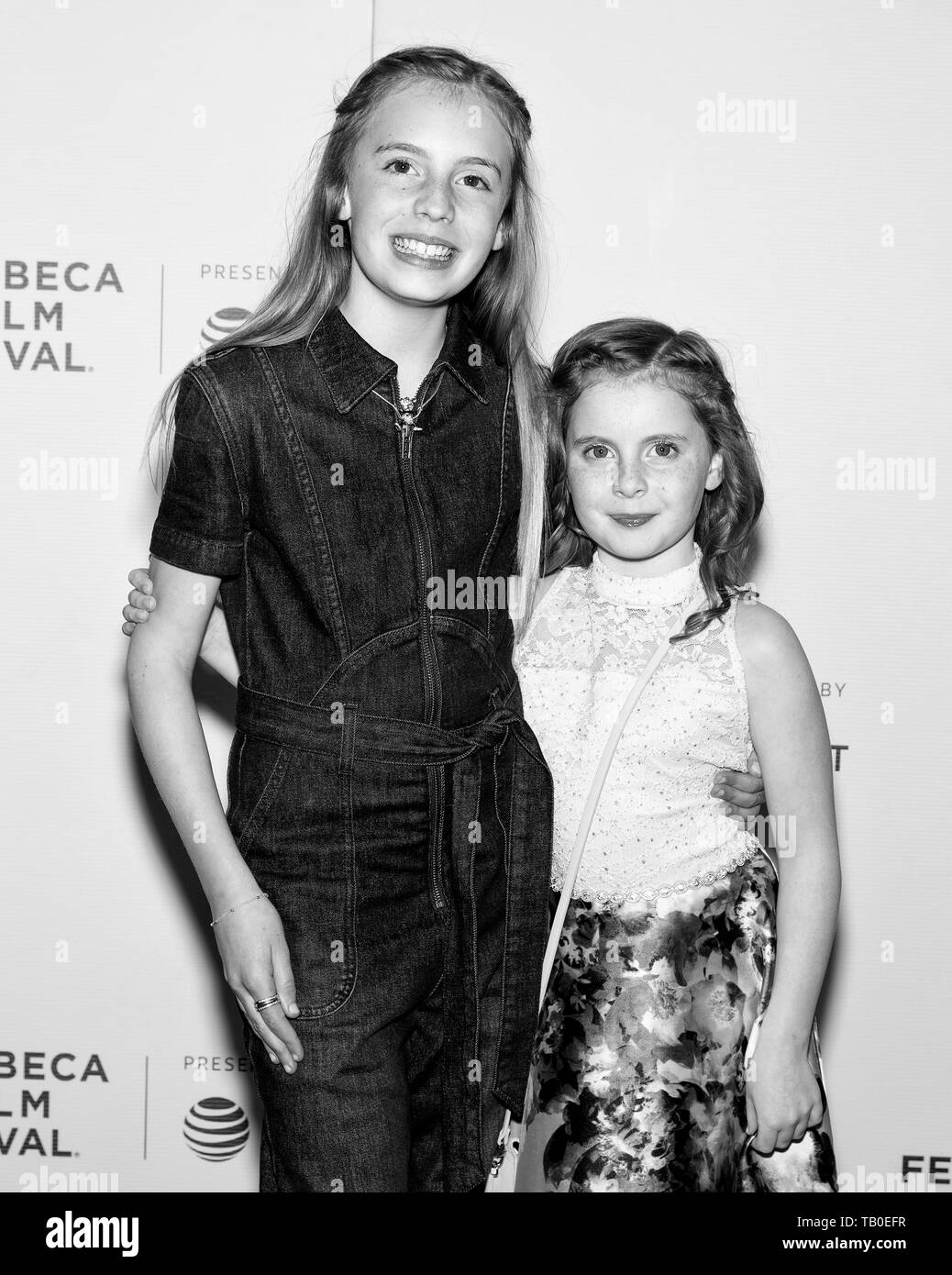 New York, NY - April 29, 2019: Kaitlyn Schechter and Emily Schechter ...