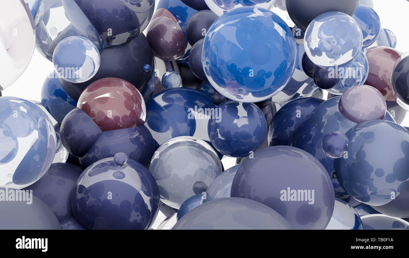 Abstract background with 3d spheres Stock Photo - Alamy