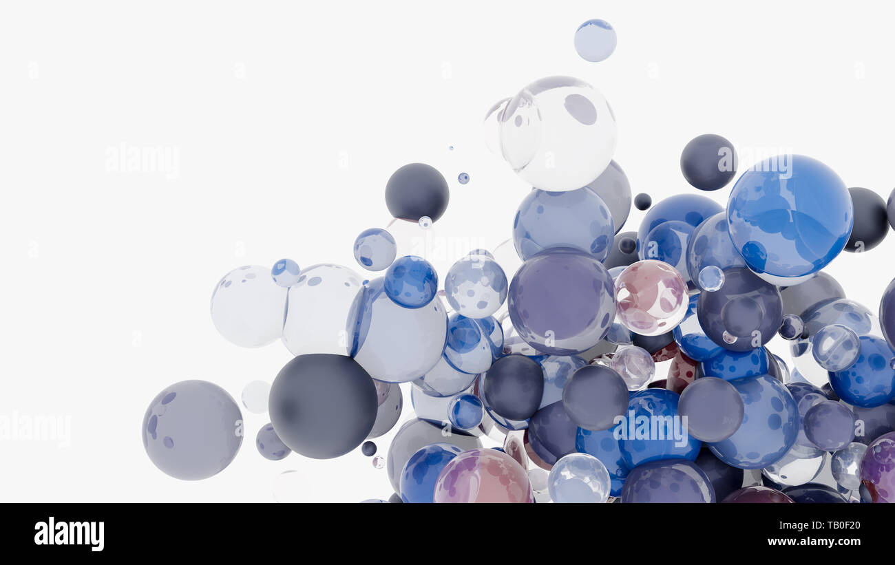 Abstract background with 3d spheres Stock Photo - Alamy