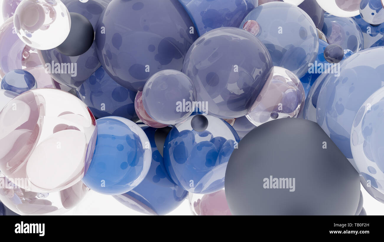 Abstract background with 3d spheres Stock Photo - Alamy