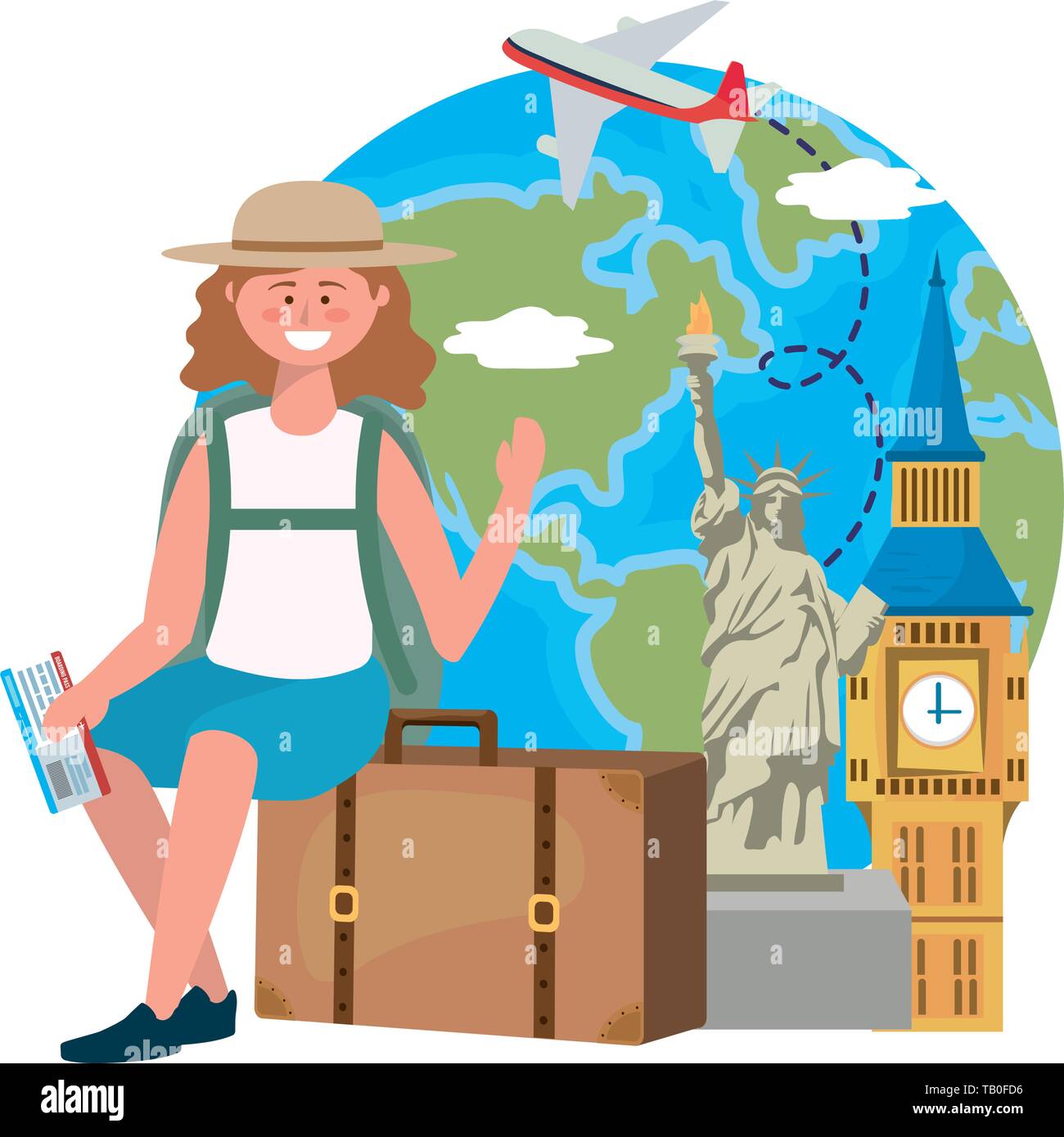 Tourist girl cartoon design, Travel trip vacation tourism and journey theme Vector illustration Stock Vector Image & Art - Alamy Tourist girl cartoon design, Travel trip vacation tourism and journey theme Vector illustration Stock Vector Image & Art - Alamy
