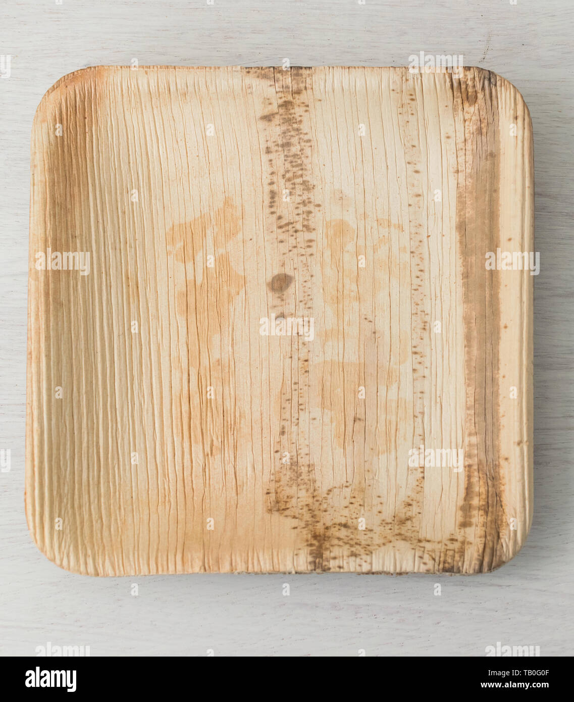 Bamboo plate. Plastic-free movement concept Stock Photo