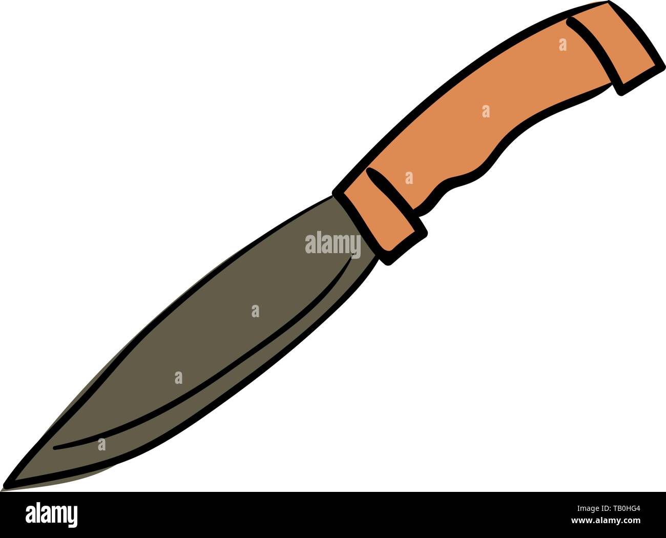 Big kitchen knife stock vector. Illustration of isolated - 154740676