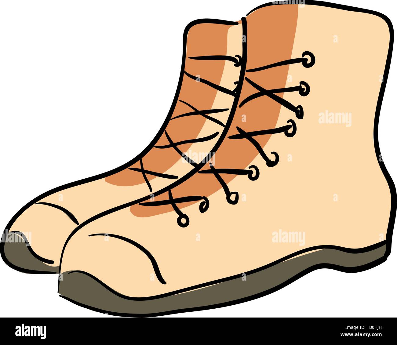 Walking boots illustration hi-res stock photography and images - Alamy