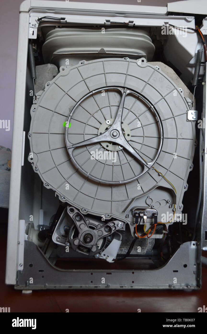 inside drum and parts of washing machine Stock Photo Alamy