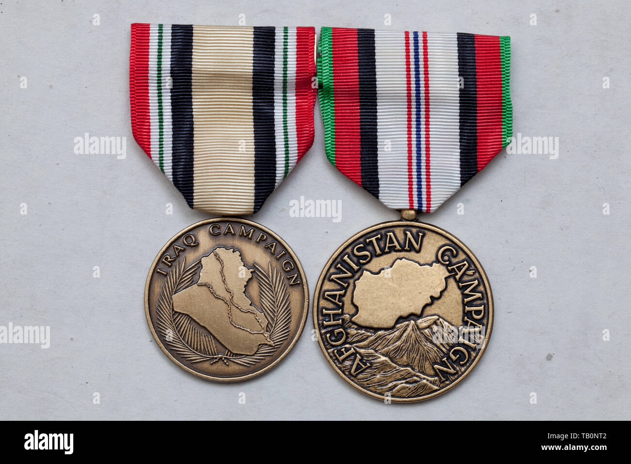 Operations Enduring Freedom and Iraqi Freedom medals Stock Photo - Alamy
