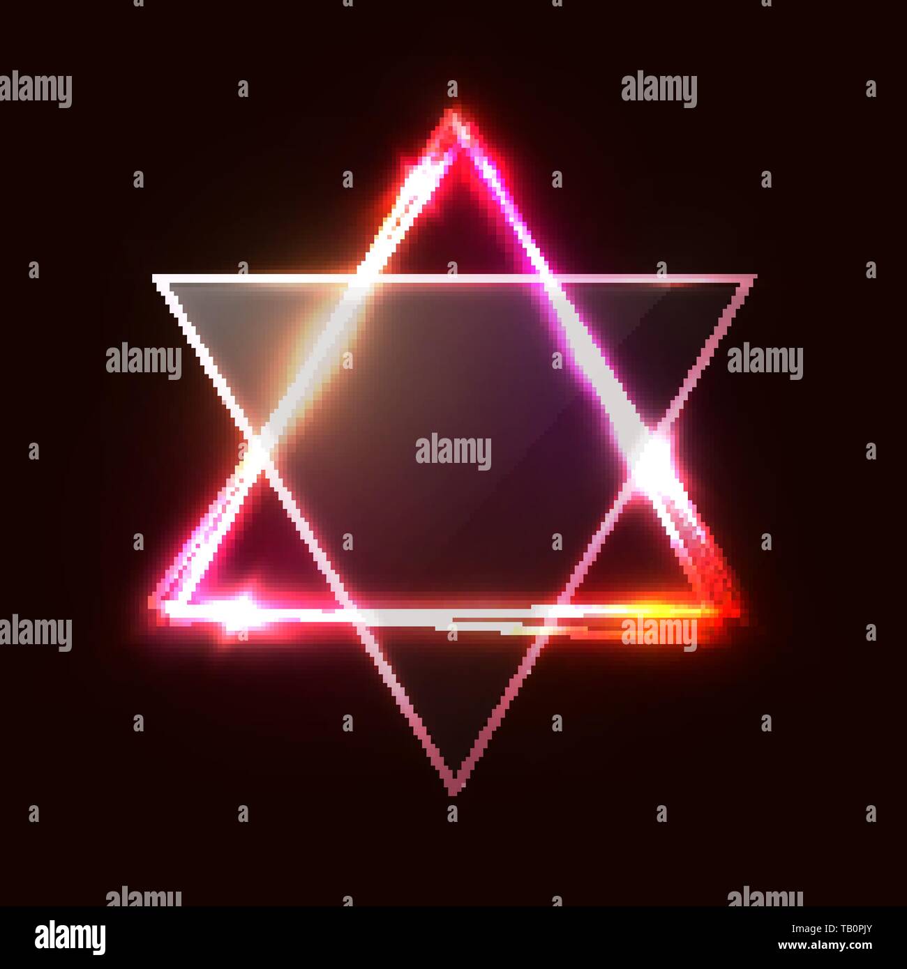 Jewish David star design. Triangle banner. Stock Vector