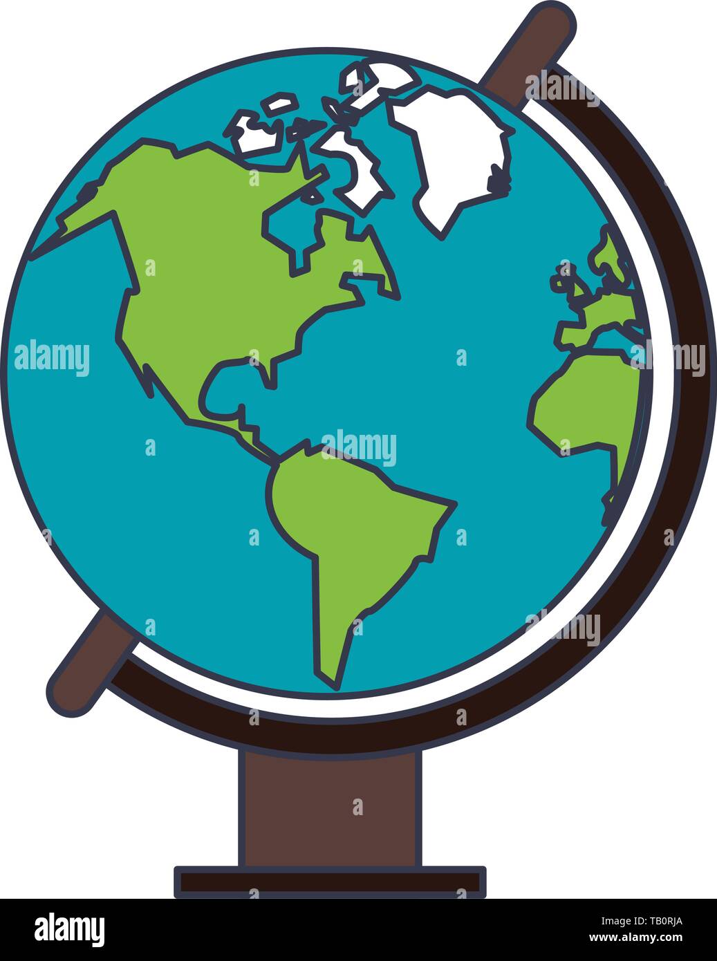World globe cartoon isolated Stock Vector Image & Art - Alamy