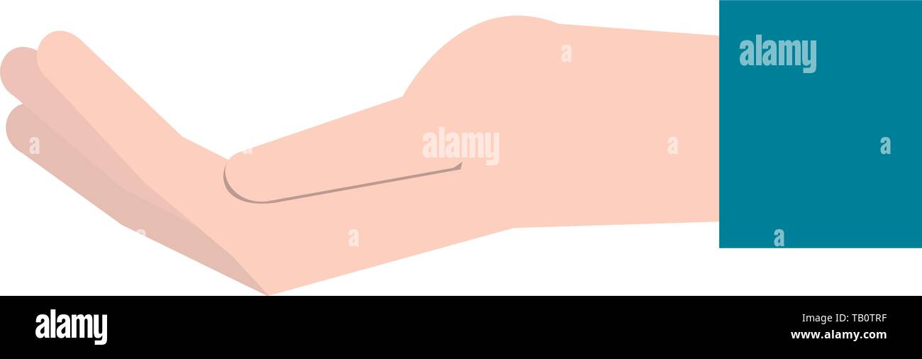 Hand open up cartoon isolated Vector illustration Stock Vector Image ...