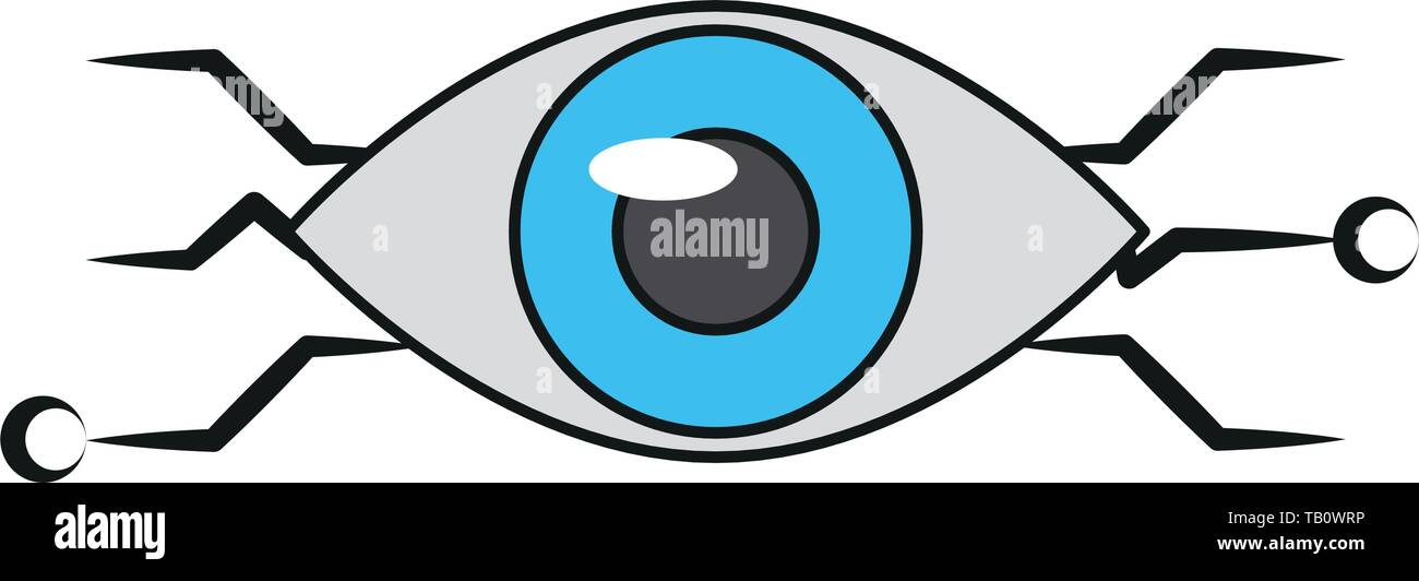 Bionic eye technology symbol Stock Vector