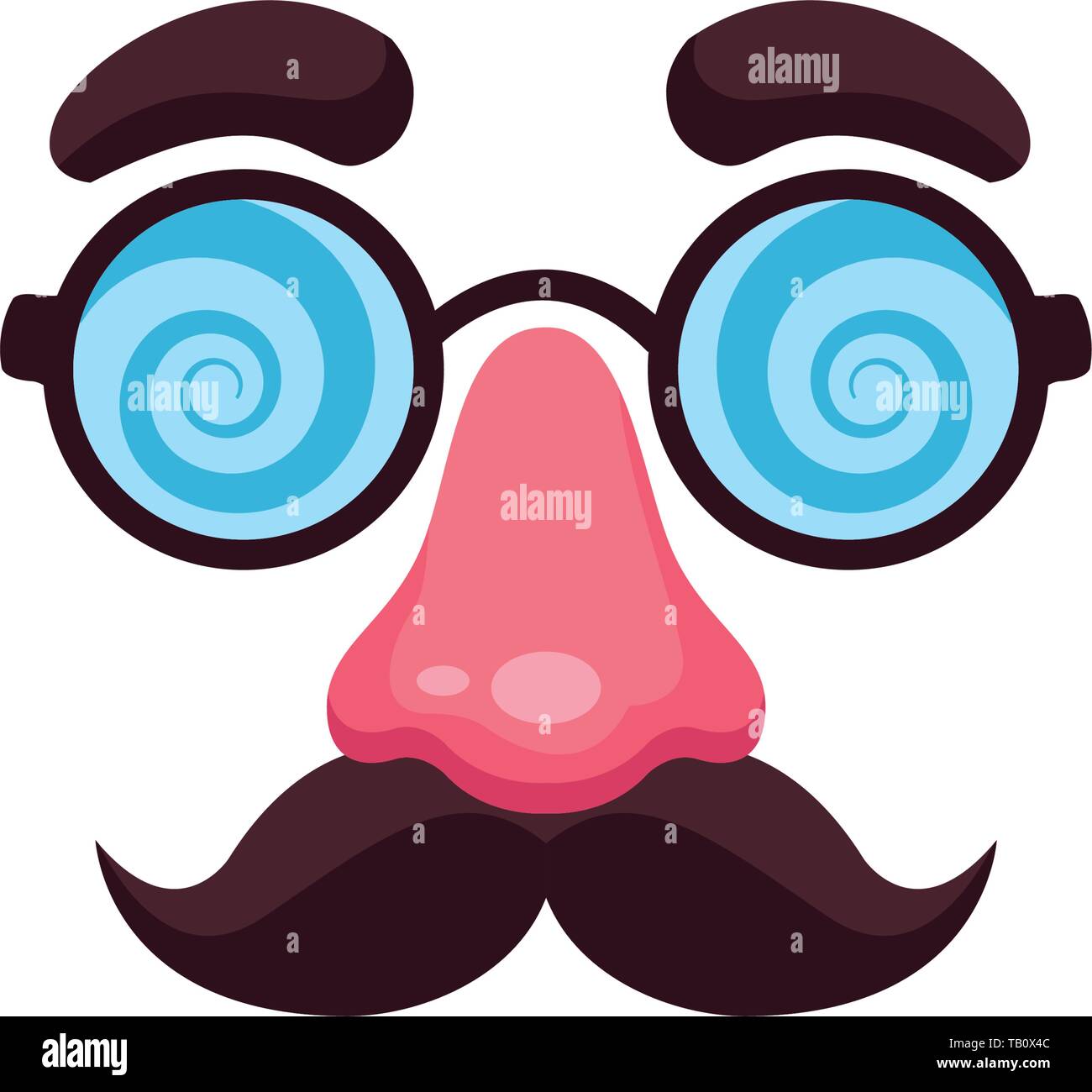 Funny disguise, comedy fake nose moustache, eyebrows and glasses Stock  Vector Image & Art - Alamy