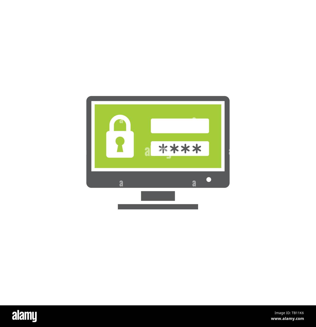 Password related icon on background for graphic and web design. Simple ...