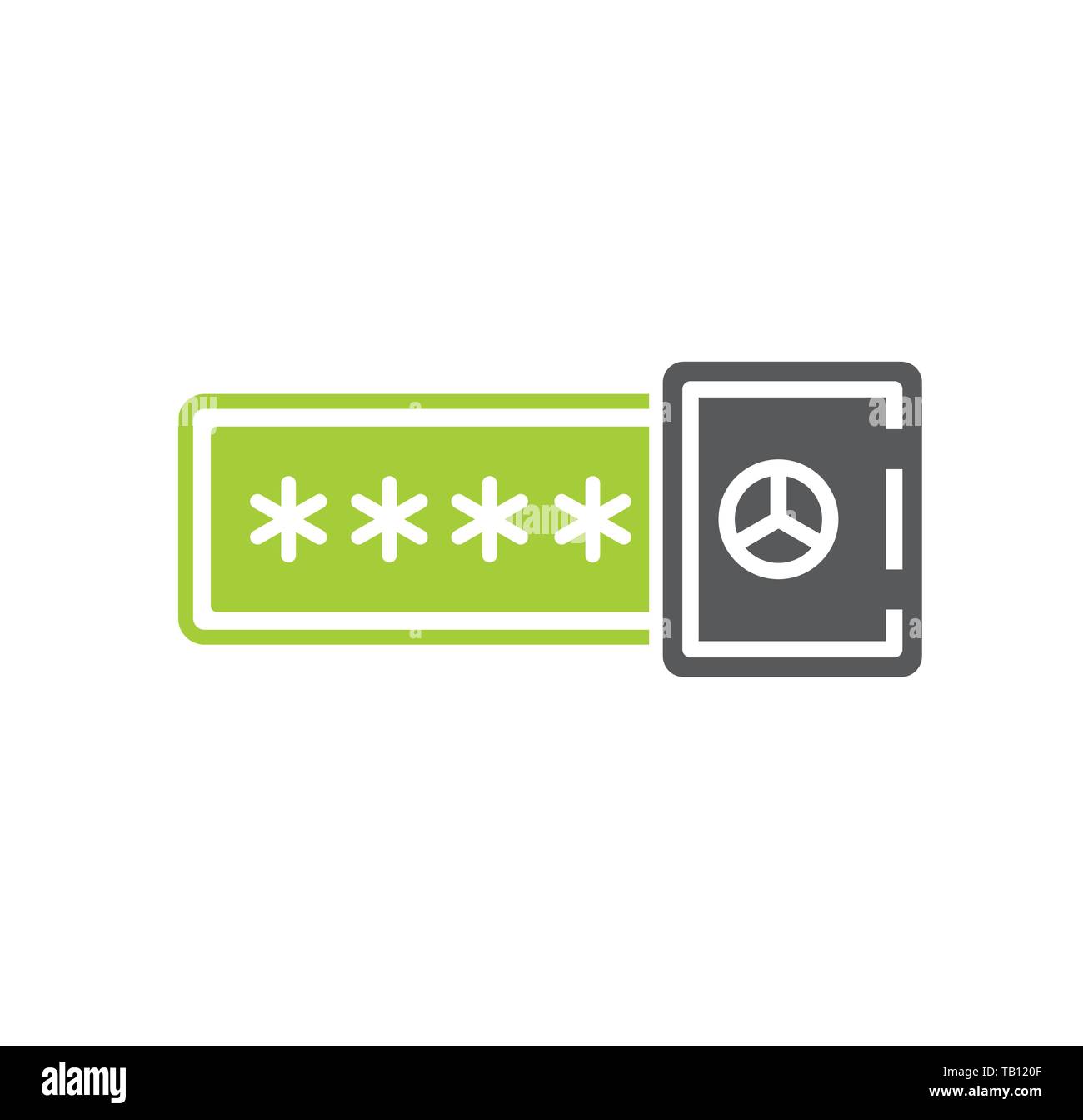 Password related icon on background for graphic and web design. Simple ...