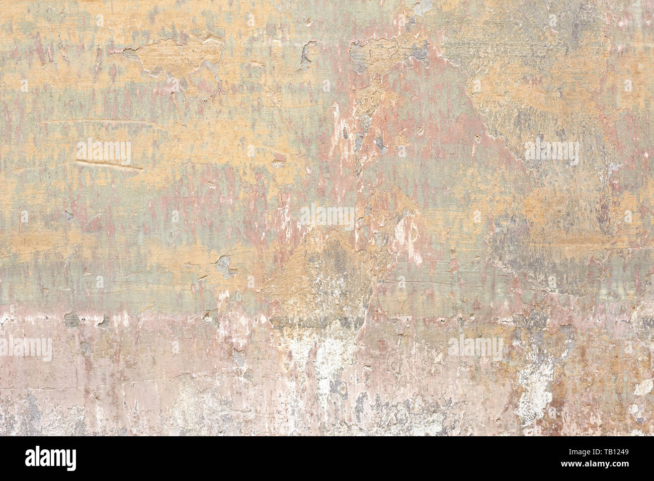 Old chipped and scratched wall texture background Stock Photo