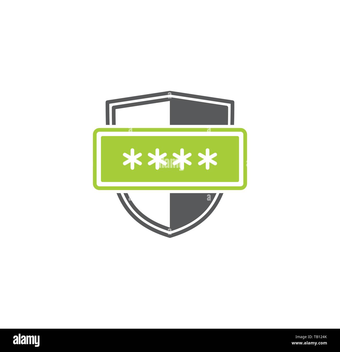 Password related icon on background for graphic and web design. Simple ...