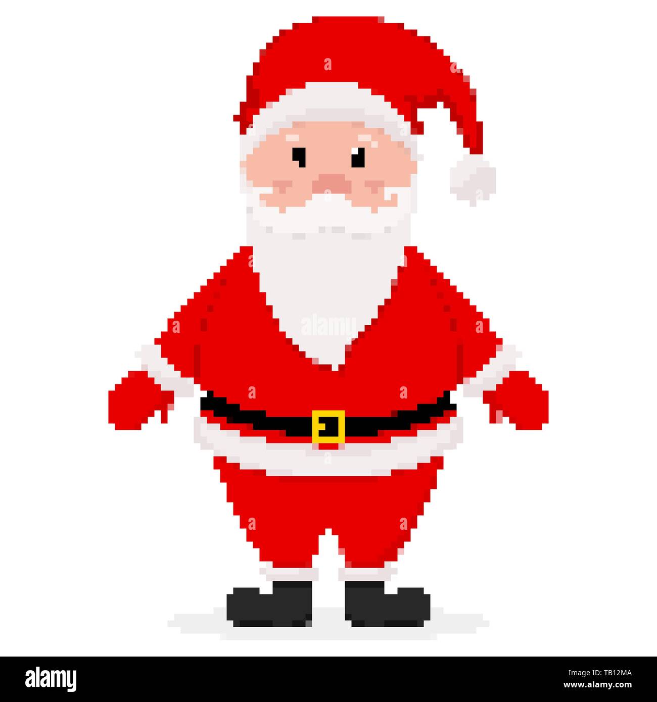 Winking Santa Clipart Pixel