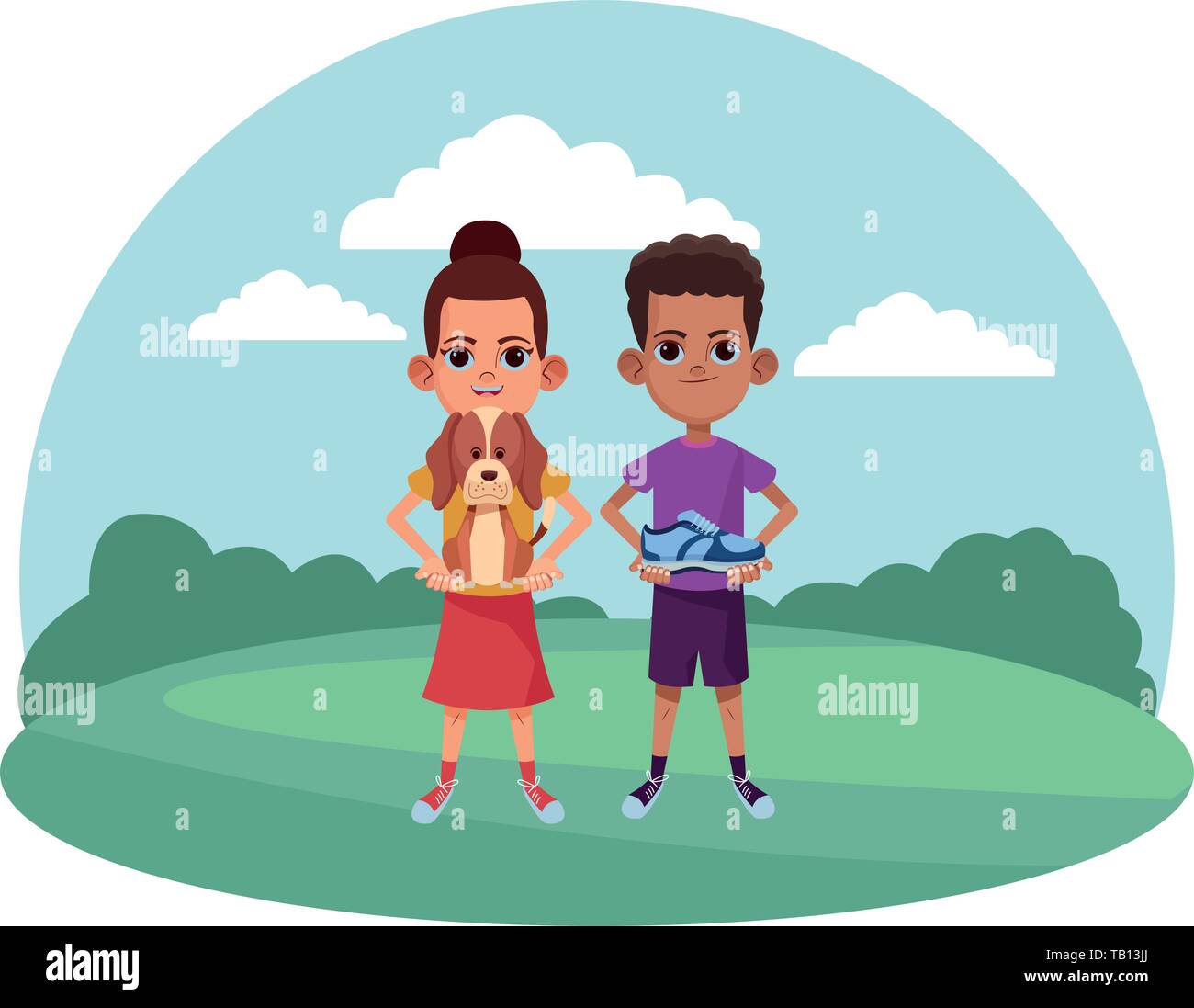 young kids avatar carton character Stock Vector Image & Art - Alamy