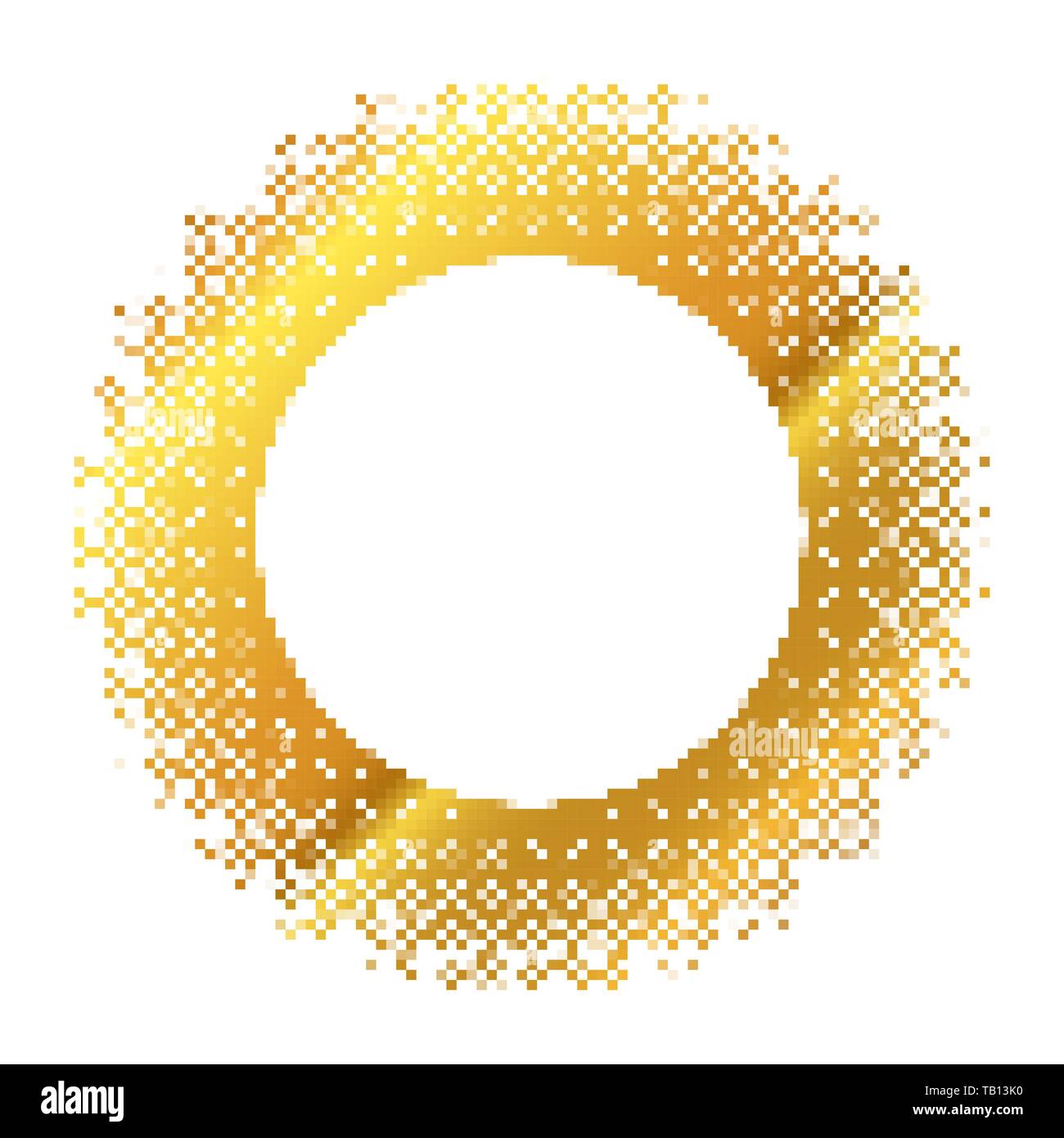 Abstract gold background in pixel art style. Vector illustration. Pixel ...