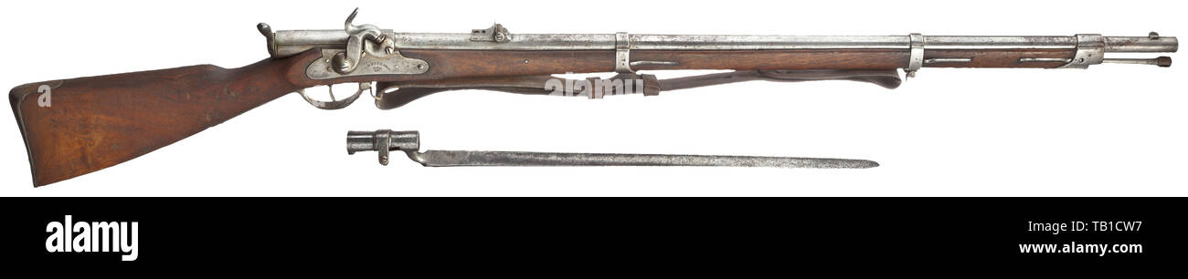 SERVICE WEAPONS, BAVARIA, infantry rifle M 1859/67, so-called podewils rifle, Additional-Rights-Clearance-Info-Not-Available Stock Photo